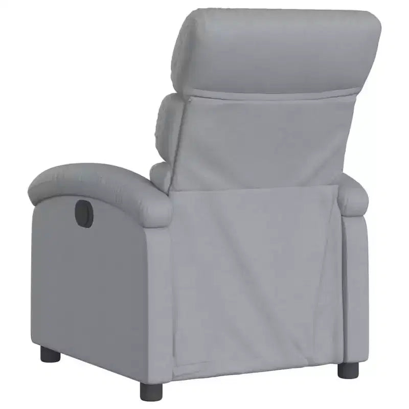 Massage Recliner Chair - Light Gray Manual Push Back