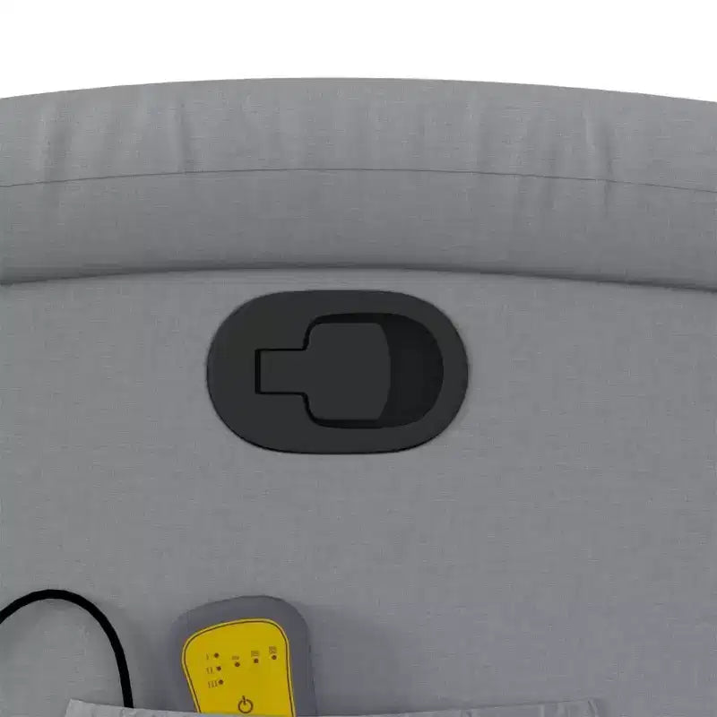 Massage Recliner Chair - Light Gray Manual Push Back