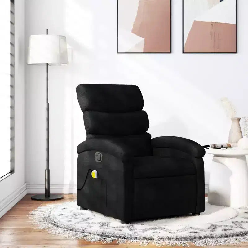 Massage Recliner Chair - Light Gray Manual Push Back