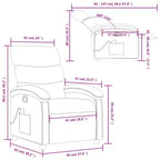 Massage Recliner Chair - Light Gray Manual Push Back