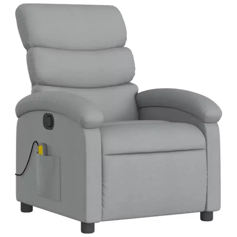 Massage Recliner Chair - Light Gray Manual Push Back