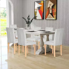 Set of 4 Upholstered Dining Chairs with Button-Tufted Back, Soft Foam Seat & Solid Wood Legs for Kitchen, Dining Room & Home