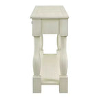 Mediterranean Style Rectangle Wood Long Console Table with Drawers and Shelf