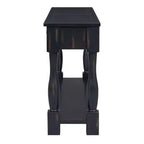 Mediterranean Style Rectangle Wood Long Console Table with Drawers and Shelf