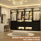 48 Closet System with 5 Wood Drawers