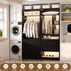 48 Closet System with 5 Wood Drawers