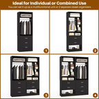 48 Closet System with 5 Wood Drawers