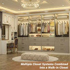 48 Closet System with 5 Wood Drawers