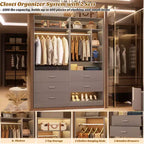 48 Closet System with 5 Wood Drawers