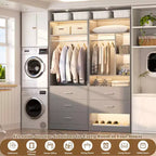 48 Closet System with 5 Wood Drawers