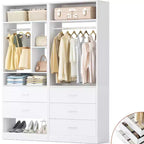 48 Closet System with 5 Wood Drawers