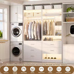 48 Closet System with 5 Wood Drawers