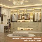 48 Closet System with 5 Wood Drawers