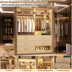 48 Closet System with 5 Wood Drawers
