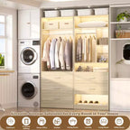 48 Closet System with 5 Wood Drawers