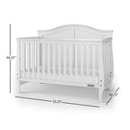 Camden 4-in-1 Convertible Crib, Converts to Day Bed, Toddler Bed and Full Size Bed, 3 Mattress Positions, Baby Safe Finish