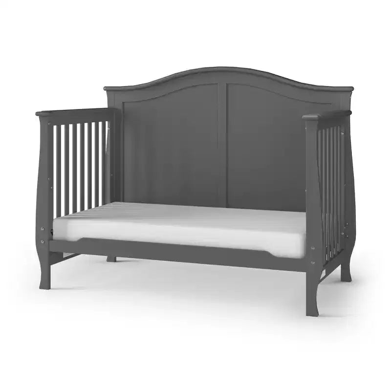 Camden 4-in-1 Convertible Crib, Converts to Day Bed, Toddler Bed and Full Size Bed, 3 Mattress Positions, Baby Safe Finish