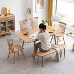 39.3 Skinny Wooden Dining BenchNatural Oak Seat for Indoor Use, Ideal for Entryway, Living Room, Bedroom, or Kitchen