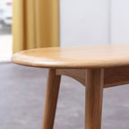 39.3 Skinny Wooden Dining BenchNatural Oak Seat for Indoor Use, Ideal for Entryway, Living Room, Bedroom, or Kitchen