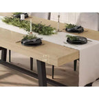 Industrial Dining Table for 4-6 People, 63 Long Wooden Kitchen Table with Sturdy Metal Frame & Grey Finish - Seats 4 Rectangular Counter