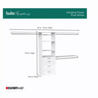 25 in. Suite Symphony Hanging Tower with 3 Top Shelves & 4 Drawers Kit