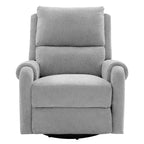 Elmsford Modern Swivel Rocking Chenile Upholstered Massage Recliner Chair