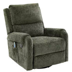 Elmsford Modern Swivel Rocking Chenile Upholstered Massage Recliner Chair