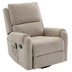 Elmsford Modern Swivel Rocking Chenile Upholstered Massage Recliner Chair