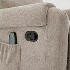 Elmsford Modern Swivel Rocking Chenile Upholstered Massage Recliner Chair