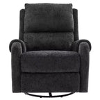 Elmsford Modern Swivel Rocking Chenile Upholstered Massage Recliner Chair