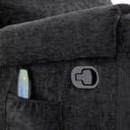 Elmsford Modern Swivel Rocking Chenile Upholstered Massage Recliner Chair