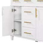 36 White Bathroom Vanity Sink Combo with Drawers, Bathroom Storage Cabinet with and Soft Close Door and Adjustable Shelf