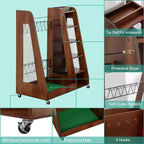 Golf Bag Organizer for Garage, Premium Wooden Golf Clubs Storage Rack Fit 2 Golf Bags, Golf Trunk Organizer for Car Garage Club Shed Basement