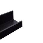 18.11 Black Floating Shelf C invisible-bracket wood wall mount, perfect bathroom/bedroom/kitchen dcor or book/plant display, easy install.