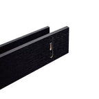 18.11 Black Floating Shelf C invisible-bracket wood wall mount, perfect bathroom/bedroom/kitchen dcor or book/plant display, easy install.