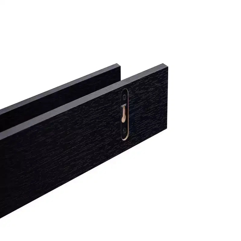 18.11 Black Floating Shelf C invisible-bracket wood wall mount, perfect bathroom/bedroom/kitchen dcor or book/plant display, easy install.