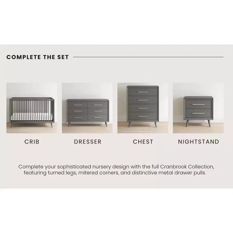 6-Drawer Cranbrook Double Dresser for Nursery or Bedroom, Anti-Tip Kit Included to Prevent Tipping, Non-Toxic, Baby Safe Finish