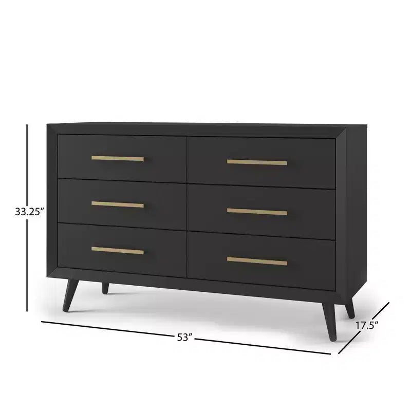 6-Drawer Cranbrook Double Dresser for Nursery or Bedroom, Anti-Tip Kit Included to Prevent Tipping, Non-Toxic, Baby Safe Finish