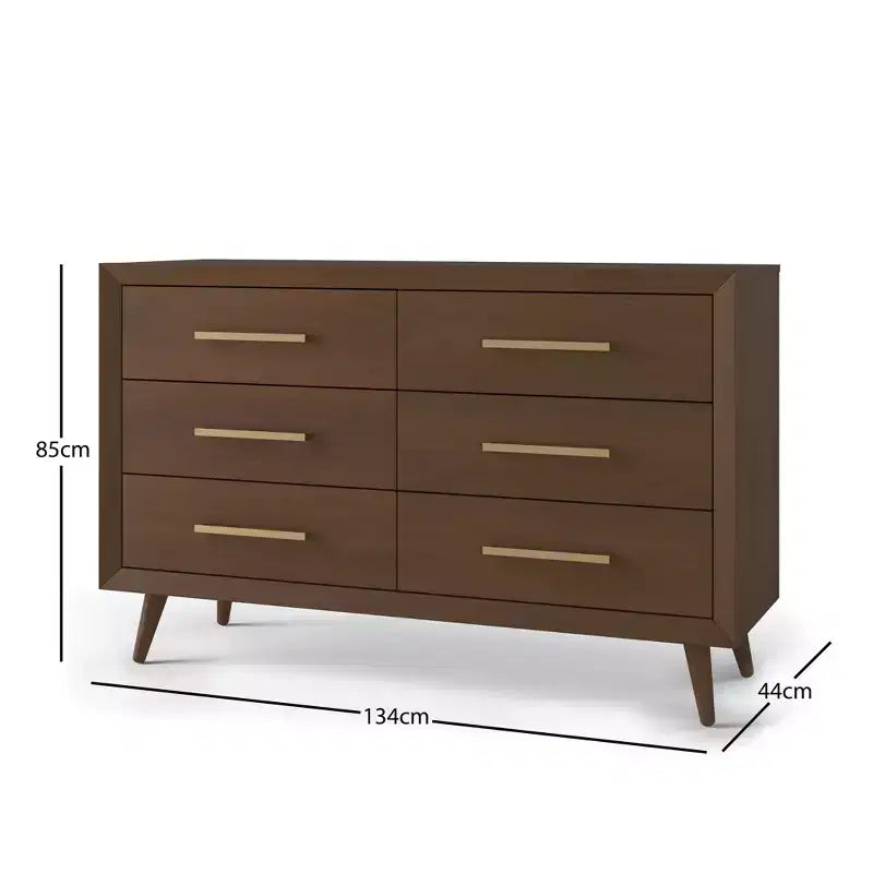 6-Drawer Cranbrook Double Dresser for Nursery or Bedroom, Anti-Tip Kit Included to Prevent Tipping, Non-Toxic, Baby Safe Finish