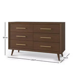 6-Drawer Cranbrook Double Dresser for Nursery or Bedroom, Anti-Tip Kit Included to Prevent Tipping, Non-Toxic, Baby Safe Finish
