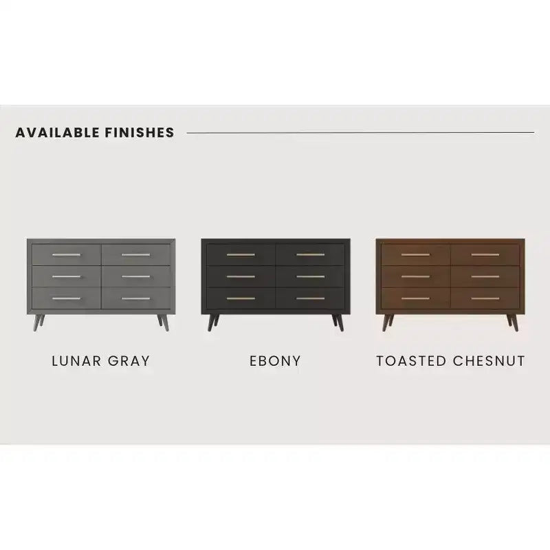 6-Drawer Cranbrook Double Dresser for Nursery or Bedroom, Anti-Tip Kit Included to Prevent Tipping, Non-Toxic, Baby Safe Finish