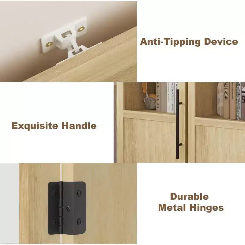 70 Tall Slim Bathroom Storage Cabinet with Door & Open Shelves, Narrow Freestanding Floor Cabinet for Small Spaces, Kitchen, Living Room