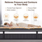 14 Inch King Mattress, Gel Memory Foam Hybrid Mattress in a Box, Pocket Spring Support with Motion Isolation & Pressure Relief,Medium Firm,CertiPUR-US