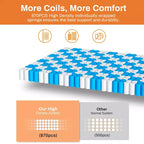 14 Inch King Mattress, Gel Memory Foam Hybrid Mattress in a Box, Pocket Spring Support with Motion Isolation & Pressure Relief,Medium Firm,CertiPUR-US